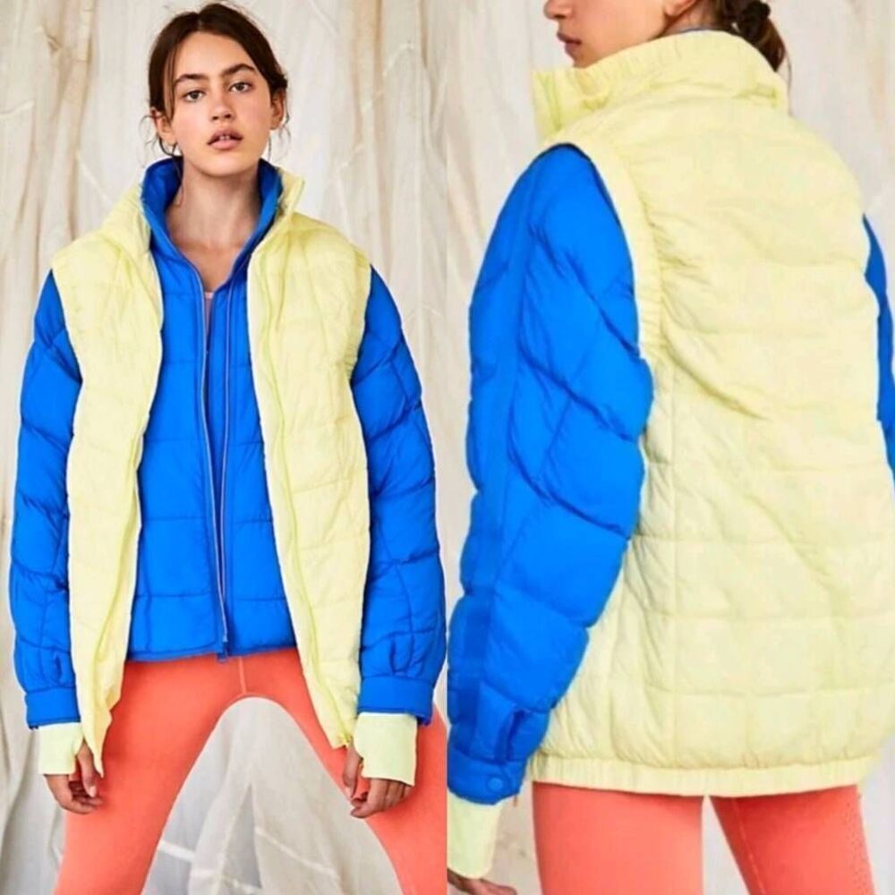 Free People Movement Piper Packable Vest in Acid Lime Size S